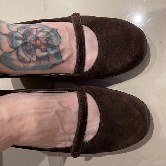 Merrill Brown Suede Leather “Patunia” Mary Janes - Picture 2 of 14